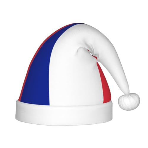 Weihnachtsmütze mit französischer Flagge, klassische Weihnachtsmann- und Neujahrsparty-Kopfbedeckung, perfekt für Feiertage, Halloween Weihnachtsmütze mit französischer Flagge, klassische Weihnachtsmann- und Neujahrsparty-Kopfbedeckung, perfekt für Feiertage, Halloween von SamLng