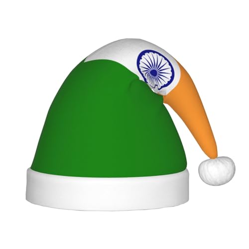 Weihnachtsmütze mit indischer Flagge, klassische Weihnachtsmann- und Neujahrsparty-Kopfbedeckung, perfekt für Feiertage, Halloween Weihnachtsmütze mit indischer Flagge, klassische Weihnachtsmann- und Neujahrsparty-Kopfbedeckung, perfekt für Feiertage, Halloween von SamLng