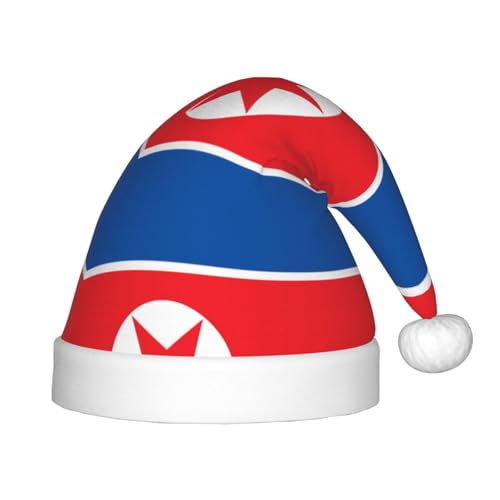 Weihnachtsmütze mit koreanischer Flagge, klassische Weihnachtsmann- und Neujahrsparty-Kopfbedeckung, perfekt für Feiertage, Halloween von SamLng