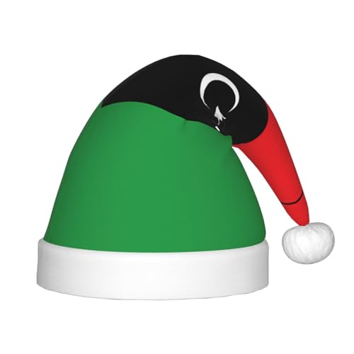 Weihnachtsmütze mit libyscher Flagge, klassische Weihnachtsmann- und Neujahrsparty-Kopfbedeckung, perfekt für Feiertage, Halloween Weihnachtsmütze mit libyscher Flagge, klassische Weihnachtsmann- und Neujahrsparty-Kopfbedeckung, perfekt für Feiertage, Halloween von SamLng