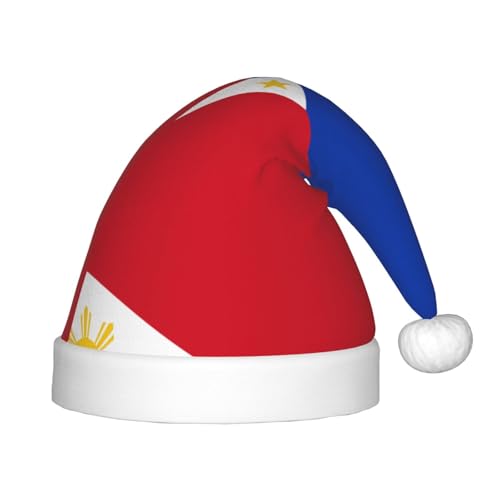 Weihnachtsmütze mit philippinischer Flagge, klassische Weihnachtsmann- und Neujahrsparty-Kopfbedeckung, perfekt für Feiertage, Halloween Weihnachtsmütze mit philippinischer Flagge, klassische Weihnachtsmann- und Neujahrsparty-Kopfbedeckung, perfekt für Feiertage, Halloween von SamLng
