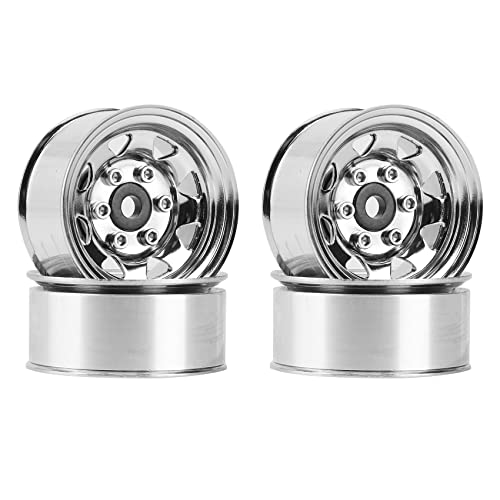 SameeHome 4 StüCk 1,55 Metall Beadlock Rad Felgen Nabe für 1/10 RC Crawler Axial Jr 90069 D90 CC01 LC70,5 von SameeHome