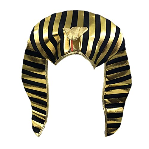 SameeHome Ägyptisches Pharaoon-Kostüm, Pharao-Hut, Kopfschmuck, Cobra vergoldet, für Kostüme, Themenzubehör für Partys von SameeHome