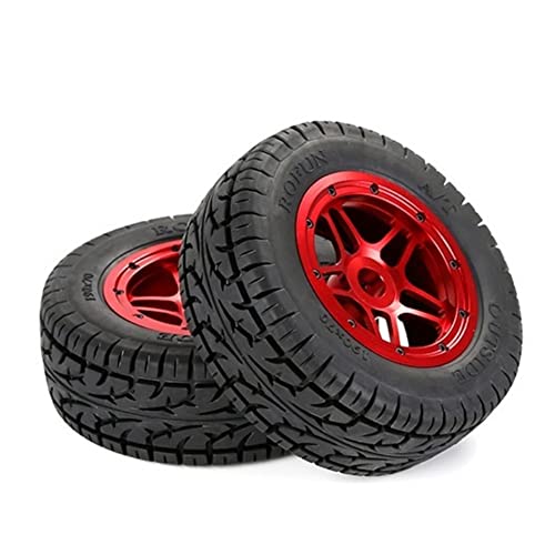 SameeHome RC Car Tires Wheel Hub für 1/5 5Ive T ROVAN KingmotorX2 RC Car Parts, Rot von SameeHome