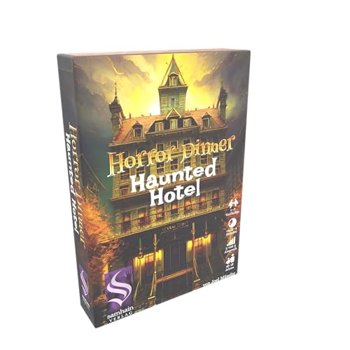 Samhain Verlag - HORRORDINNER - Haunted Hotel - Krimidinner für 1-7 Spieler, Ab 18 Jahren, 3 Stunden Spielzeit von Samhain Verlag