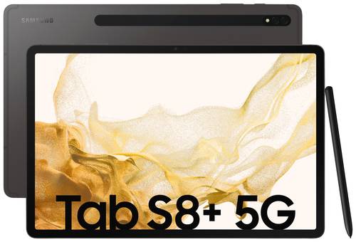 Samsung Galaxy Tab S8+ GSM/2G, UMTS/3G, LTE/4G, 5G, WiFi 128GB Graphite Android-Tablet 31.5cm (12.4 von Samsung