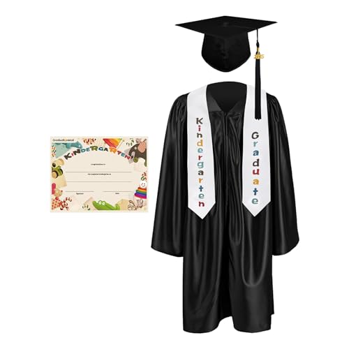 Samuliy Abschlusshut Und -robe Für Kinder,Kleinkind Abschluss-Set | 2025 Kindergarten-Absolvent Festoutfit Für Vorschulkinder Samuliy Abschlusshut Und -robe Für Kinder,Kleinkind Abschluss-Set | 2025 Kindergarten-Absolvent Festoutfit Für Vorschulkinder von Samuliy