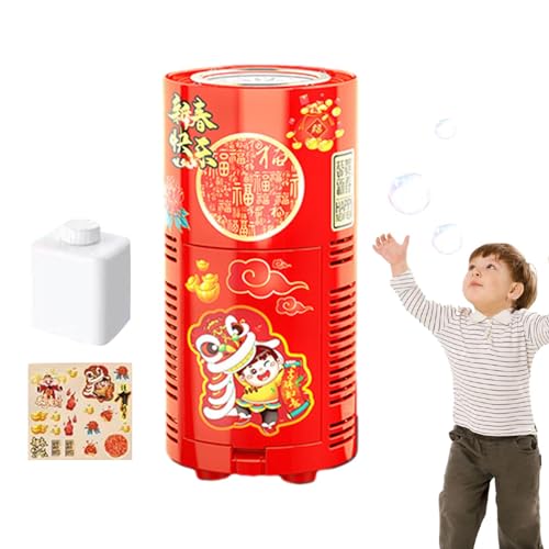 Samuliy Automatischer Blasenbläser - Feuerwerksblasenmacher,Tragbares Weihnachtsblasen-Maker-Spielzeug mit Lichtern für Hochzeit, chinesisches Frühlingsfest von Samuliy
