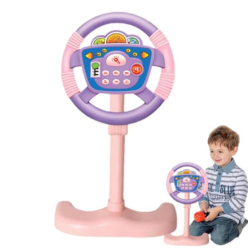 Samuliy Lenkradspielzeug,Spielzeuglenkrad - Realistisches simuliertes Fahrspielzeug für Kinder | Süßes Sinnesspielzeug mit Licht und Ton, Früherziehungsspielzeug für die Feinmotorik von Samuliy