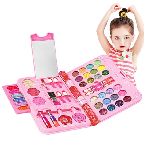 Samuliy Make-up-Set für kleine Mädchen – Kosmetik-Schönheitssets für Kinder, milde Kinder, Prinzessinnenspiel, Spielzeug für Kinder ab 3 Jahren von Samuliy
