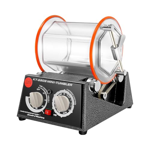 Poliertrommel Schmuck Poliermaschine 5 Gänge Elektrische Rotary Tumbler Oberflächenpolierer mit Timer für Gold-, Silber- und Kupferschmuck, Kupfermünzen, Walnüsse 60W Poliertrommel Schmuck Poliermaschine 5 Gänge Elektrische Rotary Tumbler Oberflächenpolierer mit Timer für Gold-, Silber- und Kupferschmuck, Kupfermünzen, Walnüsse 60W von SanBouSi