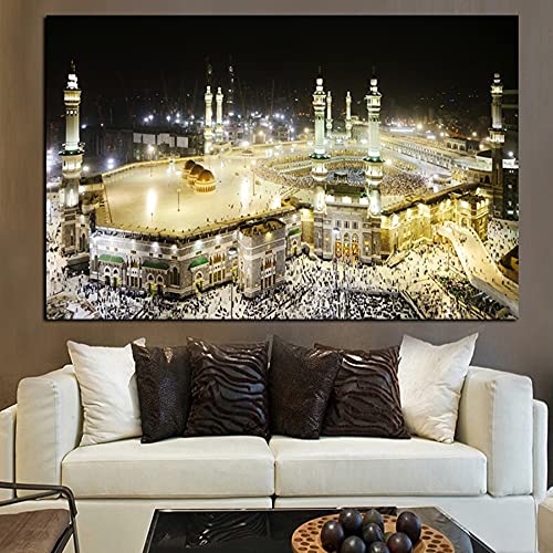 Puzzle 1000 Teile Mekka Islam Heilige Landschaft - Religiöses Gebäude Muslimische Moschee - Pädagogisches Intellektuelles Stressabbau-Spielzeug (70 x 50 cm / 20 x 30 Zoll) von SanZez
