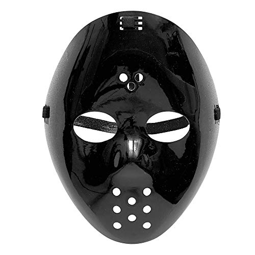 Widmann 91703 - Hockey Maske, Schwarz, Psycho, Halloween, Karneval, Mottoparty von WIDMANN