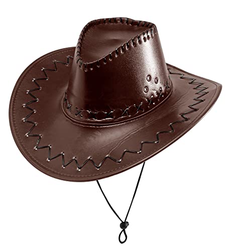 W WIDMANN MILANO Party Fashion - Cowboy Hut aus Kunsleder, Ranger, Sheriff, Cowgirl, Western, Braun W WIDMANN MILANO Party Fashion - Cowboy Hut aus Kunsleder, Ranger, Sheriff, Cowgirl, Western, Braun von WIDMANN MILANO PARTY FASHION