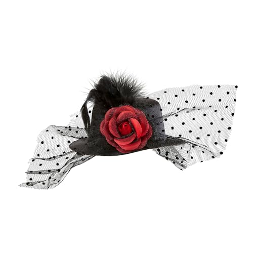 W WIDMANN MILANO Party Fashion 9396A - Minihut mit Rose, Federn und Schleier, Hut, Kopfschmuck, Accessoire, Mottoparty, Karneval W WIDMANN MILANO Party Fashion 9396A - Minihut mit Rose, Federn und Schleier, Hut, Kopfschmuck, Accessoire, Mottoparty, Karneval von W WIDMANN MILANO Party Fashion