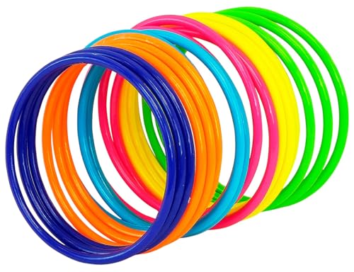 W WIDMANN MILANO Party Fashion 05844 - Armreifen Mulitcolor, 18 Stück, Armband, 80er Jahre, Karneval, Mottoparty von W WIDMANN MILANO Party Fashion