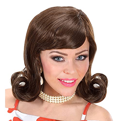 W WIDMANN MILANO Party Fashion, Retro-Perücke im Stil der 50er Jahre, strahlendes Platinblond, voluminöse Locken, optimaler Komfort, einfache Anpassung, vielseitig für alle Anlässe, pflegeleicht von W WIDMANN MILANO Party Fashion