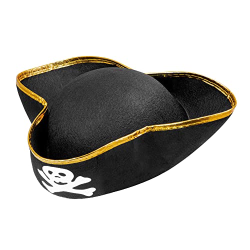 W WIDMANN MILANO Party Fashion 3413P - Kinder Piratenhut, Dreispitzform, Schwarz, Totenkopfschädel, Accessoire, Karneval, Mottoparty W WIDMANN MILANO Party Fashion 3413P - Kinder Piratenhut, Dreispitzform, Schwarz, Totenkopfschädel, Accessoire, Karneval, Mottoparty von W WIDMANN MILANO Party Fashion