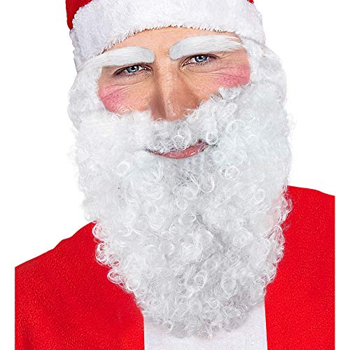 W WIDMANN MILANO Party Fashion 1521B - Bart mit Schnurrbart, mehrere Charaktere, Weihnachtsmann, Nikolaus, Seemann, Accessoire, Weihnachten, Karneval, Mottoparty von WIDMANN MILANO PARTY FASHION
