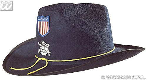Felt Civil War With Badge Blue Civil War Hats Caps and Headwear for Fancy Dress Costumes Accessory von Sancto