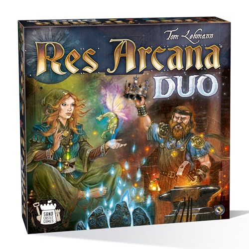 Res Arcana Duo Brettspiel – Strategisches Zweispieler-Duell! Erweiterbares Spielsystem, Fantasy-Abenteuerspiel für Kinder & Erwachsene, ab 14 Jahren, 2 Spieler, 20 Minuten Spielzeit, hergestellt von von Sand Castle Games