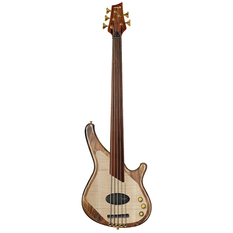 Sandberg 5-String Thinline, ohne Fretlines E-Bass fretless von Sandberg