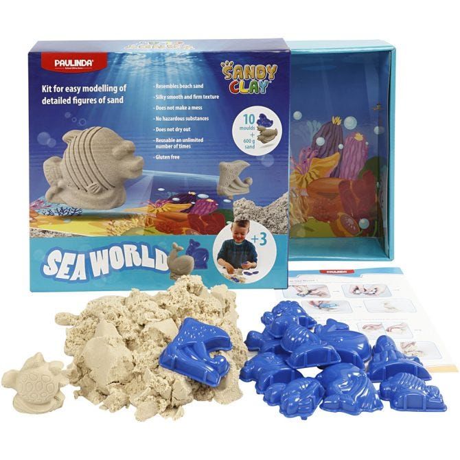 Sandy Clay Modelliersand Sea World Set, Beige Sandy Clay Modelliersand Sea World Set, Beige von Sandy Clay