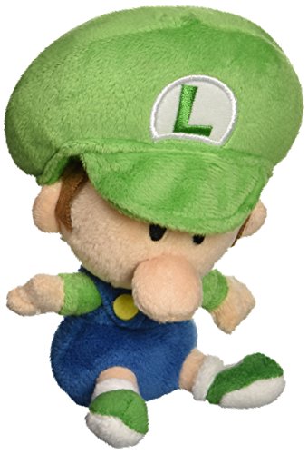 Sanei Offiziell lizenzierte Super Mario Plüsch 12,7 cm Baby Luigi von Sanei