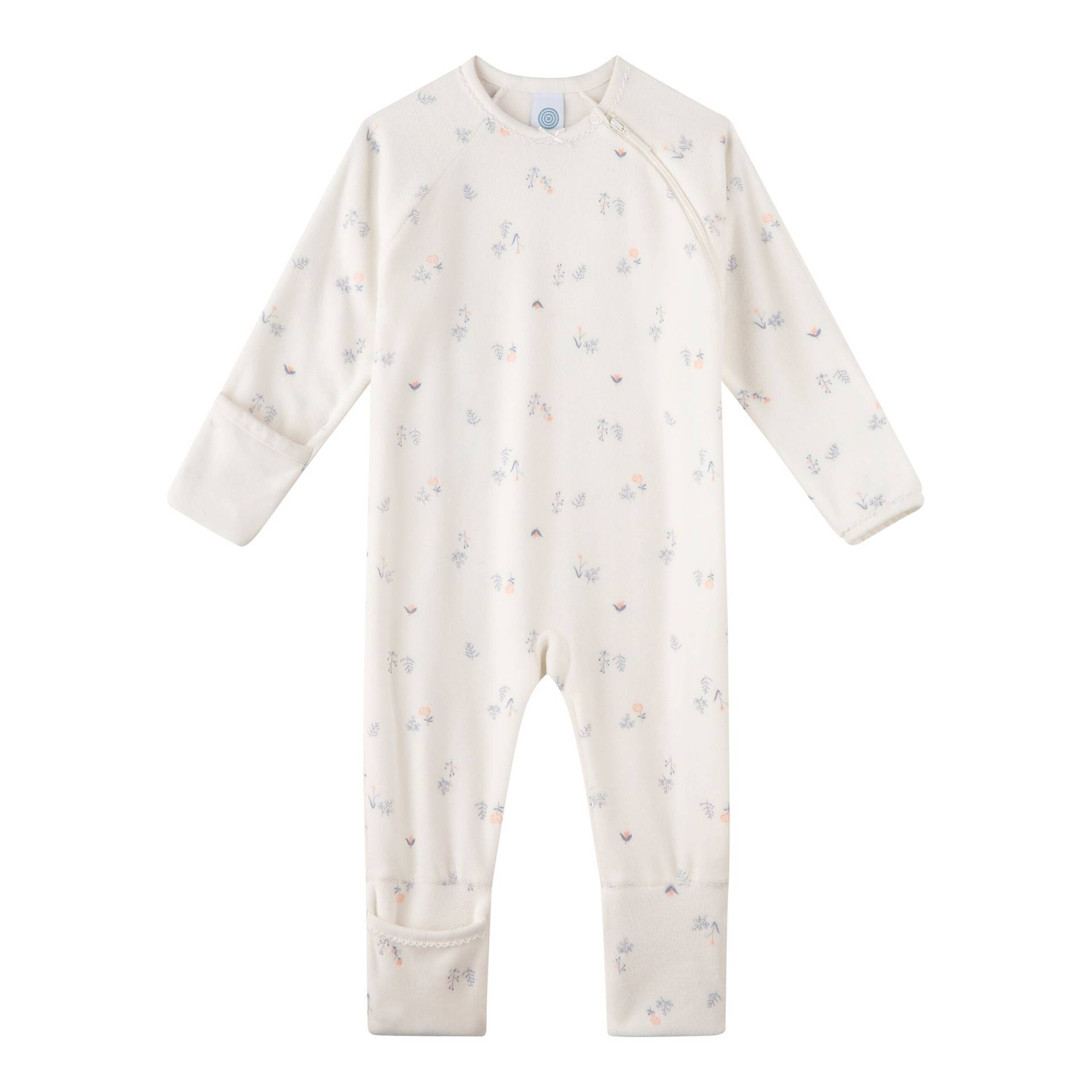 Sanetta Nicki-Schlafoverall mit Klappfuß Blumen Sanetta Nicki-Schlafoverall mit Klappfuß Blumen von Sanetta