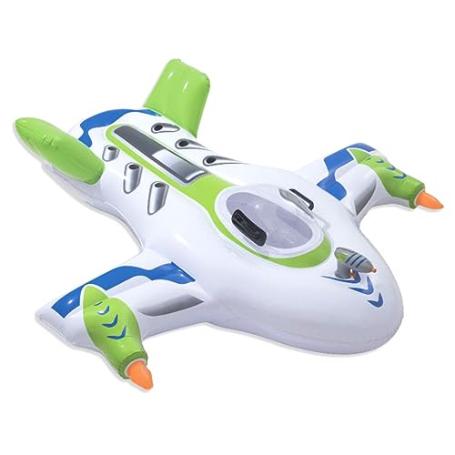 Sanfiyya Flugzeug des Flugzeugs Baby Pool Float, aufblasbares Raumschiff Pool Float Spielzeug, PVC Baby Schwimmring montiert aufblasbares Flugzeug für Kleinkind von Sanfiyya