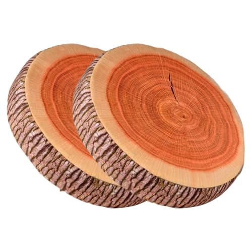 Sanfiyya Holzscheiben-Wurfkissen, 2-Pack-Plüsch-Blockkissen, mit Schwamm gefüllte Bodenkissen für Zuhause, Camping/15x15 Sanfiyya Holzscheiben-Wurfkissen, 2-Pack-Plüsch-Blockkissen, mit Schwamm gefüllte Bodenkissen für Zuhause, Camping/15x15 von Sanfiyya