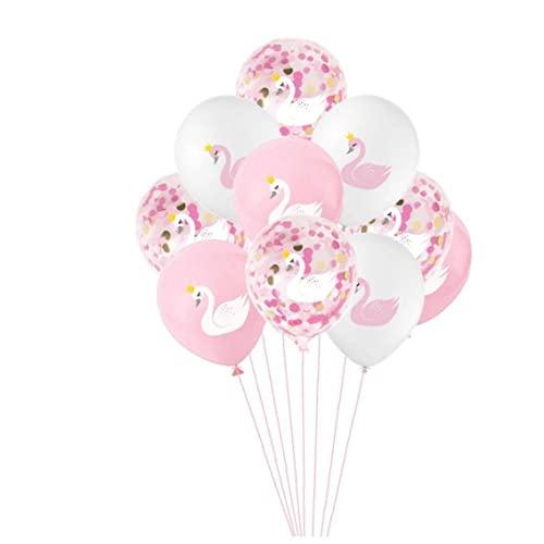 10 Stücke Weiß Rosa Anmutige Schwan Latex Ballon Für Geburtstagsfeier Hochzeit Dekorationen Thema Partei Liefert von Sanfly