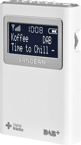 Sangean DPR-39 Taschenradio DAB+, UKW Weiß von Sangean