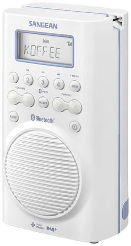 Sangean H205 Badradio DAB+, UKW Bluetooth® wasserdicht Weiß von Sangean