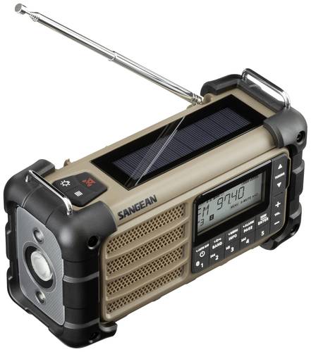 Sangean MMR-99 Outdoorradio UKW Notfallradio, Bluetooth® Solarpanel, spritzwassergeschützt, staubd von Sangean