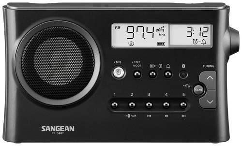 Sangean PR-D4 BT Tischradio KW, MW, LW, FM Bluetooth® Metallic Grau (matt) von Sangean