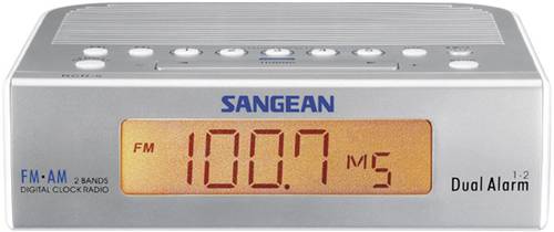 Sangean RCR-5 Radiowecker UKW, MW AUX Silber, Weiß von Sangean