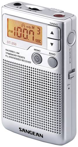Sangean Pocket 250 Taschenradio UKW, MW Silber von Sangean