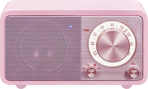 Sangean WR-7 Genuine Mini Tischradio UKW Bluetooth® wiederaufladbar Pink von Sangean