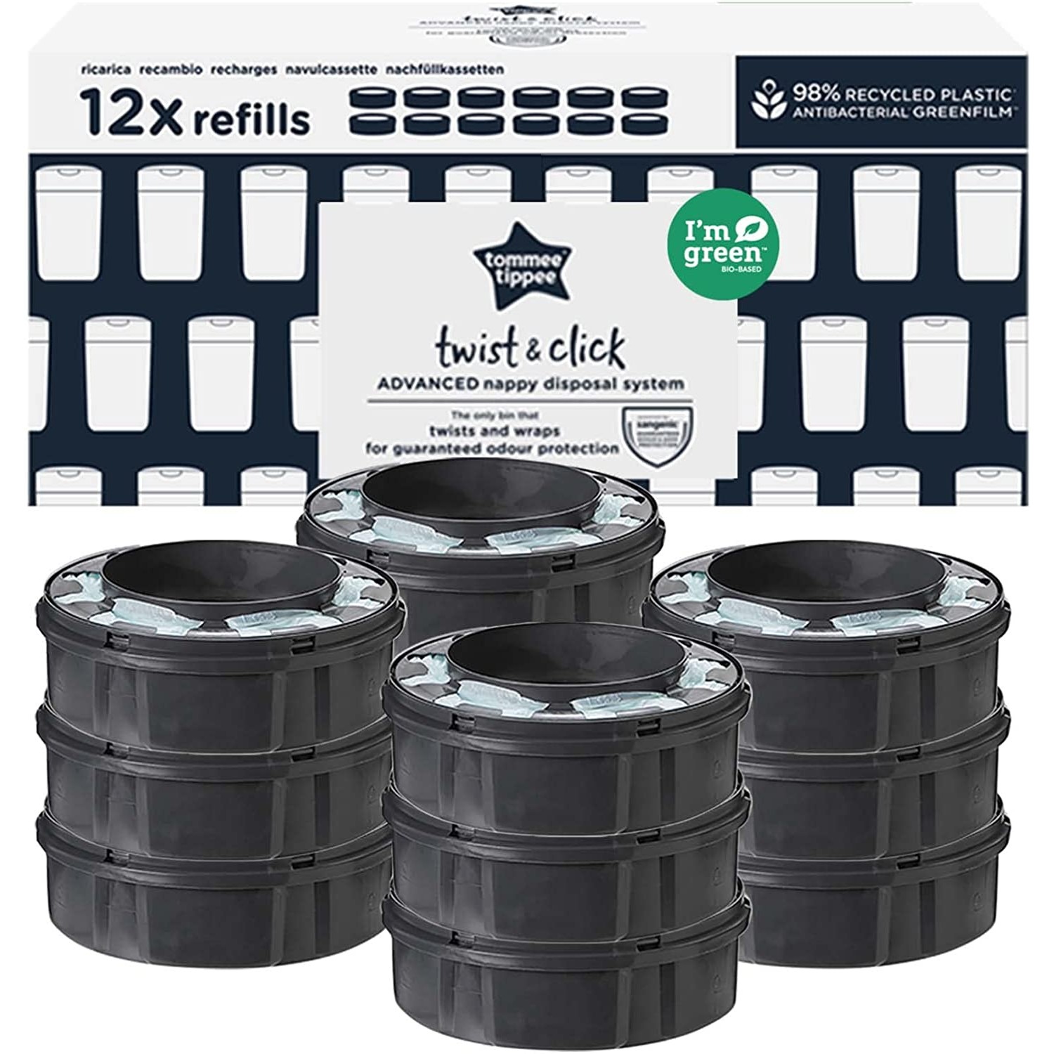 Tommee Tippee Tec Nachfüllkassetten Für Sangenic Windeltwister 12er-pack Tommee Tippee Tec Nachfüllkassetten Für Sangenic Windeltwister 12er-pack von Sangenic