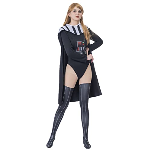 Darth Vader Cosplay Kostüm Body mit Umhang Deluxe Darth Vader Kostüm Outfit für Frauen von Saniplaycos