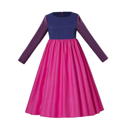 Saniplaycos Damen Mad Madam Mim Cosplay Kostüm Kleid Zauberer von Merlin Kostüm Bösewicht Kleid (Rose, XXXL) von Saniplaycos