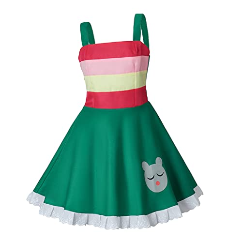 Saniplaycos Prinzessin Stern Schmetterling Cosplay Kleid Kostüm Grün Minikleid für Damen von Saniplaycos