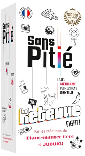 Sans Pitié Gesellschaftsspiele Junior, von Les Créateurs Blanc Fresser Coco und JuDUKU, Kartenspiel, Neu, Familiengesellschaftsspiel, Gesellschaftsspiele für Erwachsene und Kinder, lustiges Geschenk von Sans Pitié