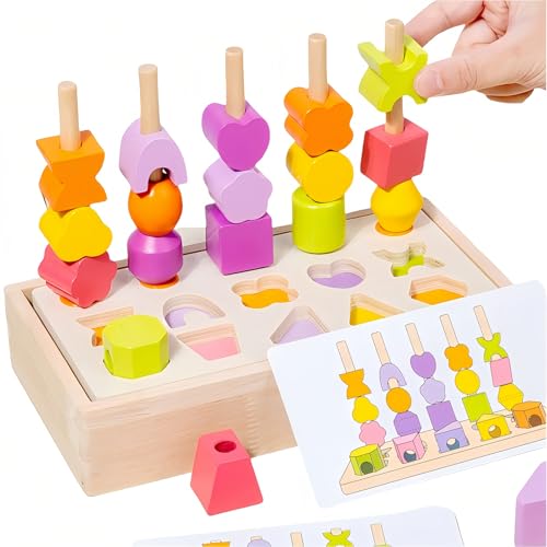 SansRealmL Montessori Spielzeug ab 2 3 4 5 Jahre: Holzspielzeug mit Steckspiel & Bausteinen,Stapelsteinen & Sortierspiel, Lernspielzeug für Jungen & Mädchen SansRealmL Montessori Spielzeug ab 2 3 4 5 Jahre: Holzspielzeug mit Steckspiel & Bausteinen,Stapelsteinen & Sortierspiel, Lernspielzeug für Jungen & Mädchen von SansRealmL