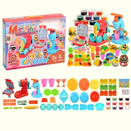 SansRealmL Play-Doh Knete Set Kitchen Creations – Eismaschine, Burger & Pasta Zubehör, Knetwerkzeug für Kinder ab 2 mehr als von SansRealmL