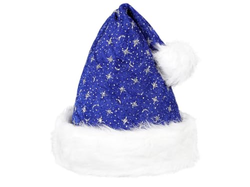 Santa Magix Weihnachtsmütze mit Pelzrand und Glitzer Nikolausmütze glänzende Xmas Mütze Partyhut Unisex Kostüm Accessoire für Damen Herren Kinder Weihnachtsfeier Nikolaus Santa Magix Weihnachtsmütze mit Pelzrand und Glitzer Nikolausmütze glänzende Xmas Mütze Partyhut Unisex Kostüm Accessoire für Damen Herren Kinder Weihnachtsfeier Nikolaus von Santa Magix