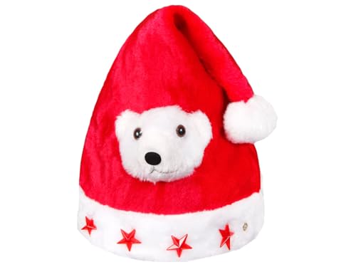 Verrückte Weihnachten Lustige Weihnachtsmützen für Damen Herren Kinder witzige Weihnachtsmütze Nikolaus Party Mütze Unisex Kostüm Accessoire Weihnachtsfeier (Kinder Eisbär) von Santa Magix