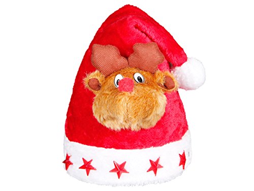 Verrückte Weihnachten Lustige Weihnachtsmützen für Damen Herren Kinder witzige Weihnachtsmütze Nikolaus Party Mütze Unisex Kostüm Accessoire Weihnachtsfeier (Kinder Elch) von Santa Magix