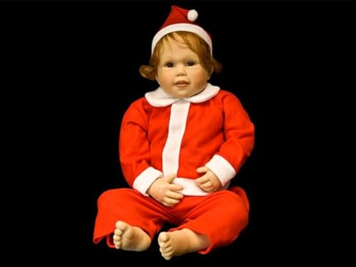 Weihnachtskostüm für Mädchen und Jungen 2 teilig Kinder Nikolaus Outfit bestehend aus Oberteil und Hose Unisex Kostüm Rot Weiß für Weihnachten Nikolausfeier Schulaufführung Party (Baby Junge) von Santa Magix